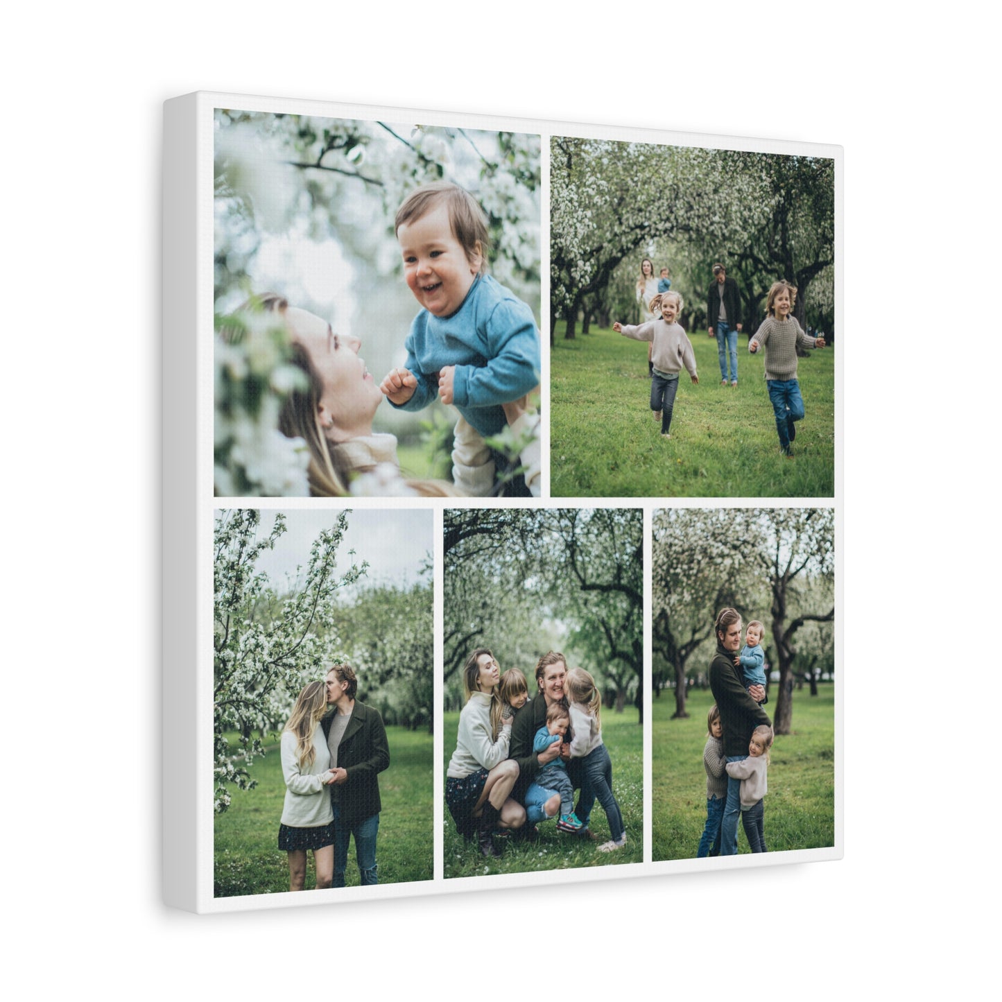 5 Photo Collage Canvas - 16"x16" - Canvas Print - Photo Upload - PicCanvas