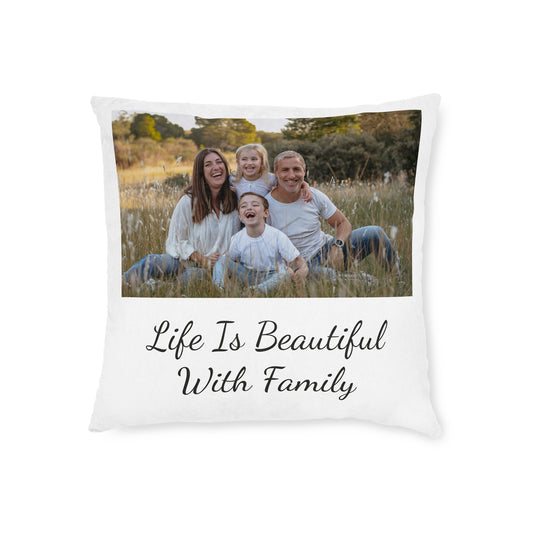 1 Photo Collage Cushion with Text