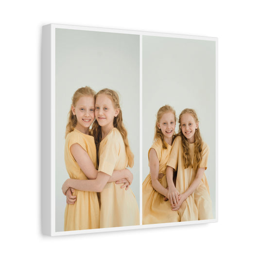 2 Photo Collage Canvas - 16"x16" - Canvas Print - Photo Upload - PicCanvas