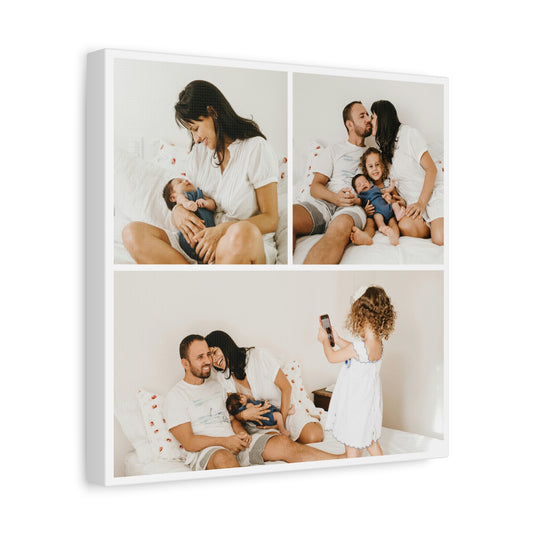 3 Photo Collage Canvas - 16"x16" - Canvas Print - Photo Upload - PicCanvas