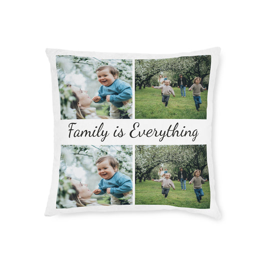 4 Photo Collage Cushion - 16"x16" - Photo Upload - Add Text - PicCanvas