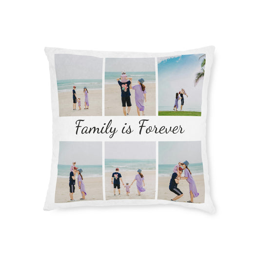 6 Photo Collage Cushion - 16"x16" - Photo Upload - Add Text - PicCanvas