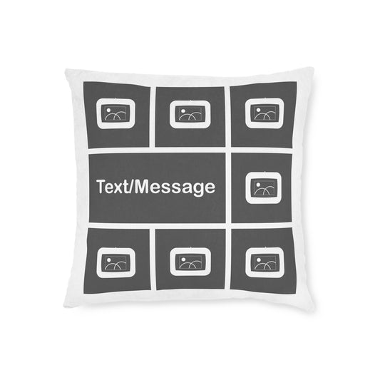 Photo Collage Cushion with Text – 7 Photos